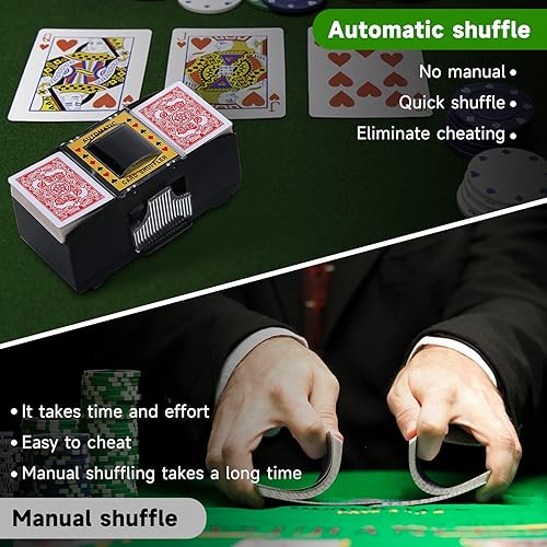 Miniatura 3 de Unniweei Automatic Card Shuffler, Battery-Operated Electric Shuffler, Casino Card Game for Poker, Home Card Game, UNO, Phase10, Texas Hold'em,