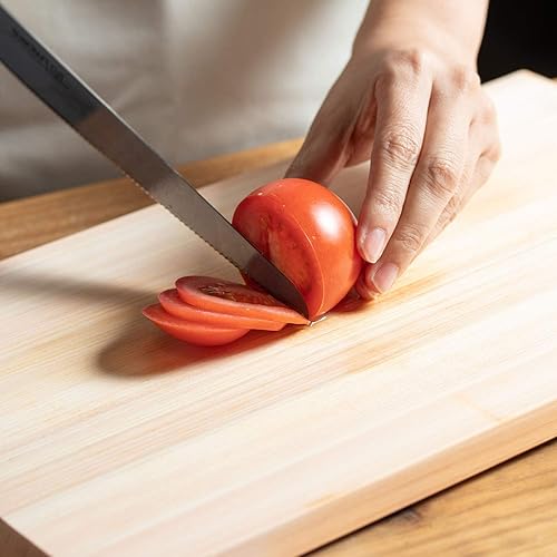 Miniatura 6 de Suncraft HE-2101 - Cuchillo de pan liso, limpia pan fresco y pan duro, amado por profesionales, fabricado en Japón