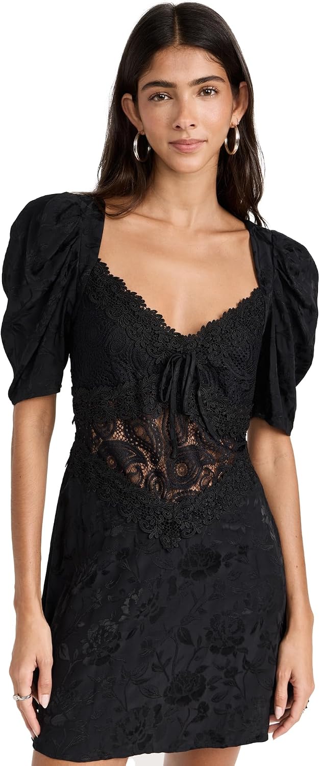 denielle mini dress black Danielle Strapless Floral Mini Party Dress main image 1
