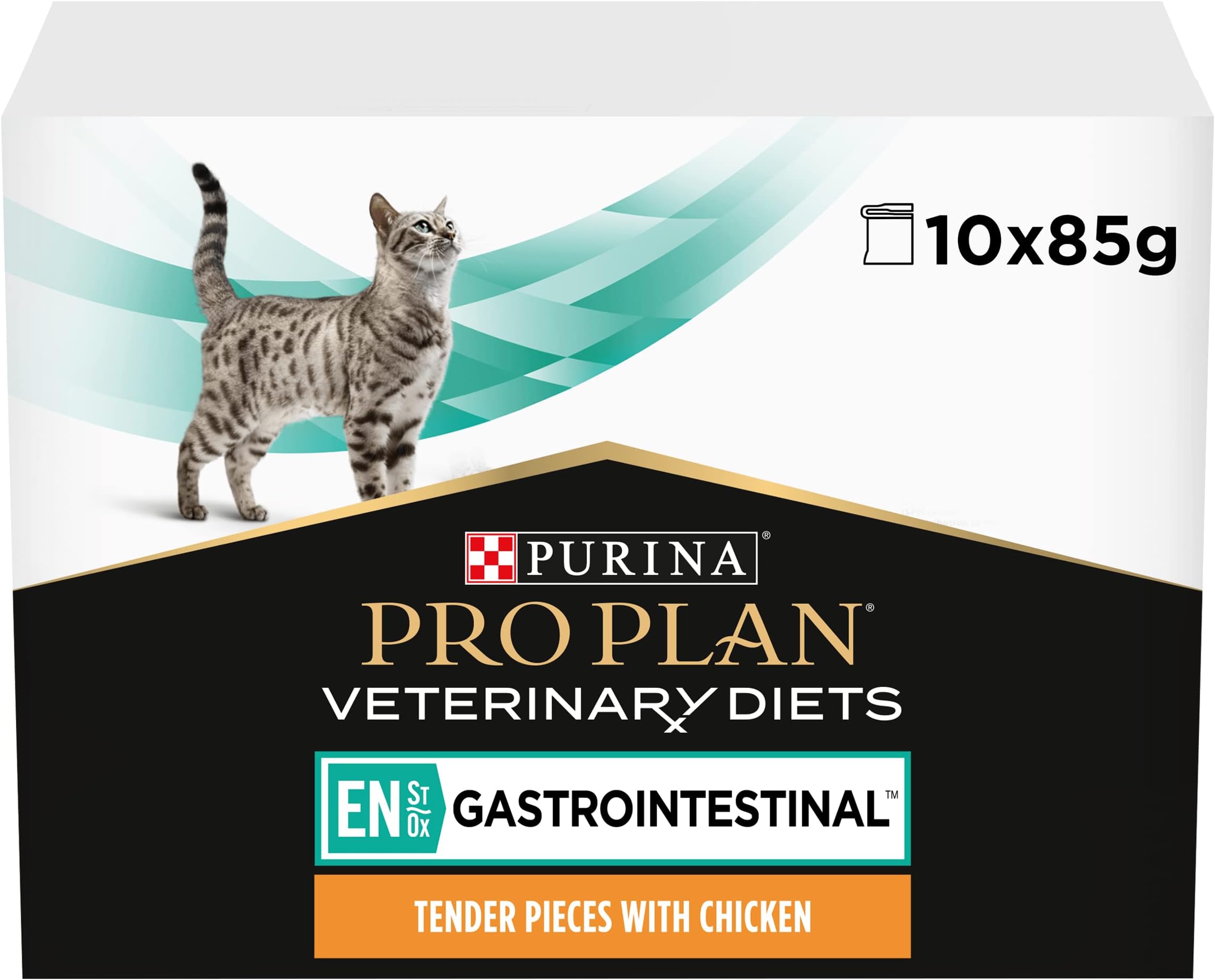EN Gastrointestinal Chicken Wet Cat Food 10x85g (Pack of 4)