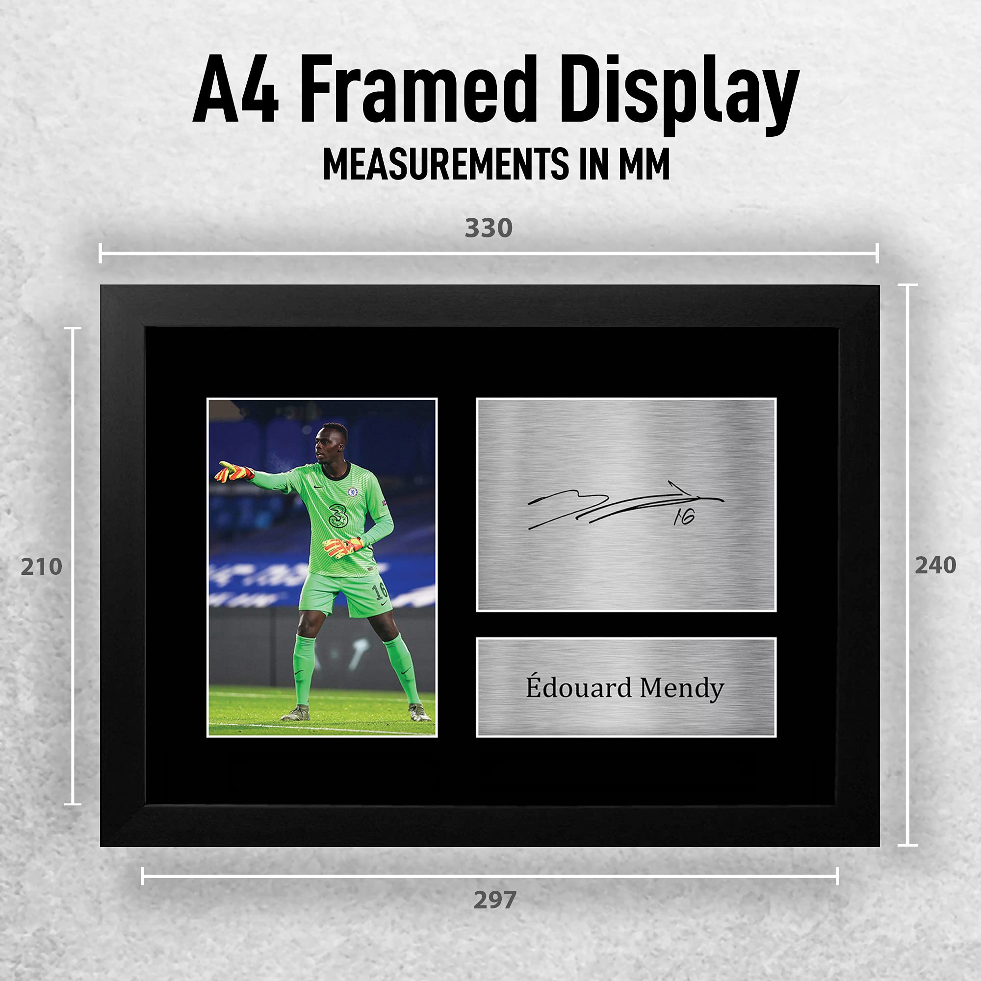 HWC Trading FR A4 Edouard Mendy Gifts Printed Signed Autograph Picture for Football Fans and Supporters - A4 Framed - Image 2