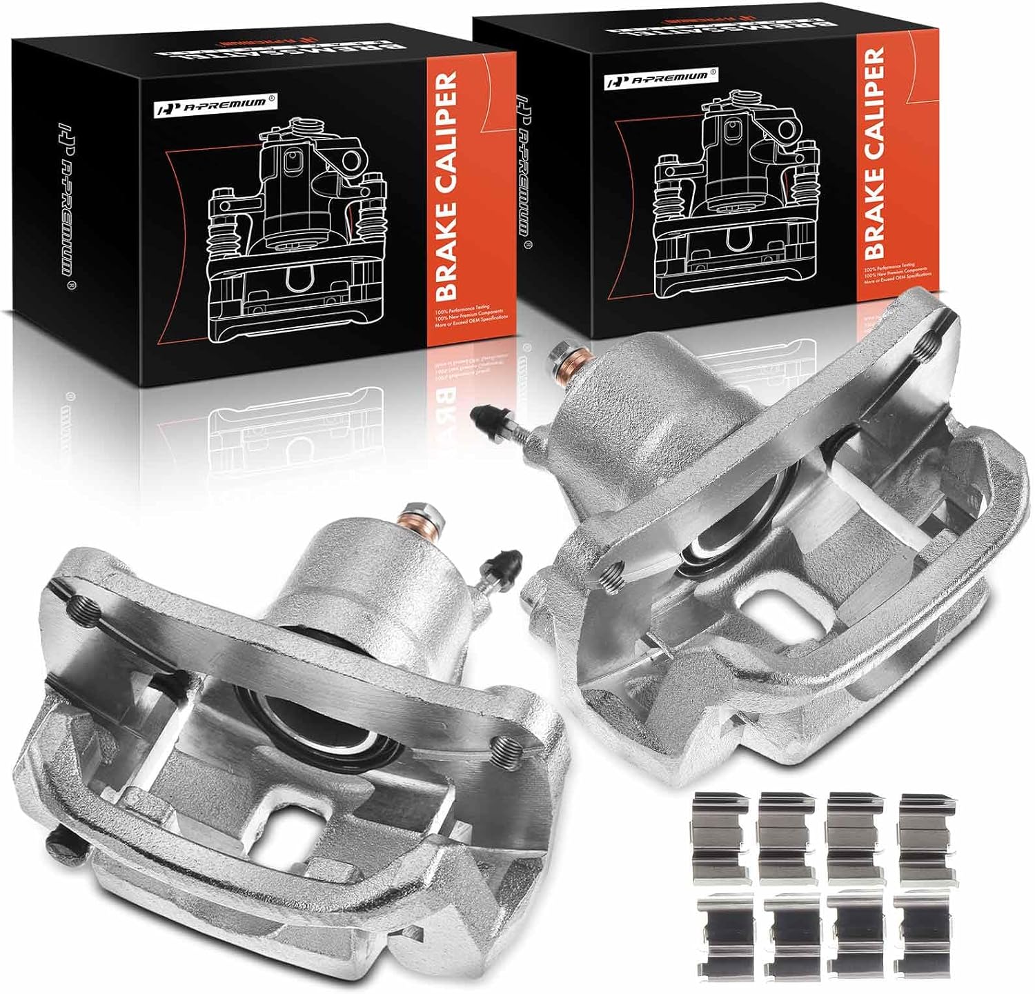 A-Premium Disc Brake Caliper Assembly with Bracket Compatible with Toyota Models - Tundra 2007-2016, Sequoia 2008-2016 - Rear Driver and Passenger Side, 2-PC Set
