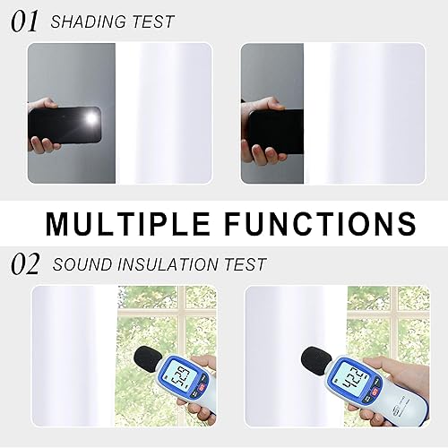 Miniatura 4 de XWZO Cortina 100% opaca con alzapaños, con aislamiento térmico, bolsillo para barra, cortinas de forro negro, cortinas reductoras de ruido y bloqueo