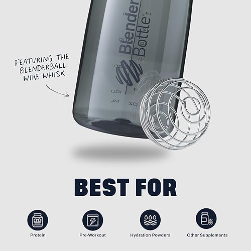 Miniatura 5 de BlenderBottle SportMixer - Botella agitadora perfecta para batidos de proteínas y antes del entrenamiento, 20 onzas, verde azulado