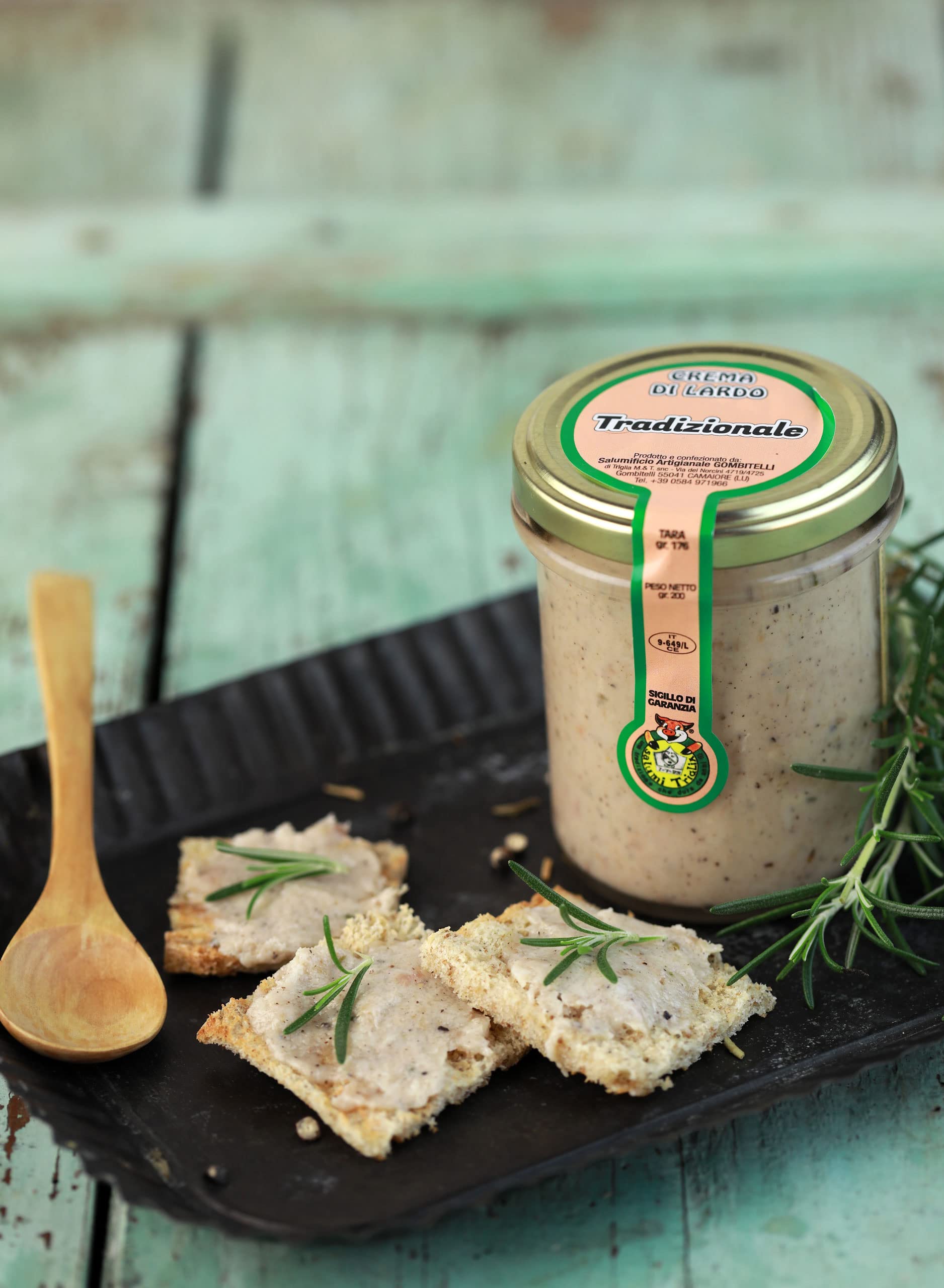 Crema di Lardo Tradizionale | vasetto da 200 gr. | Prodotto spalmabile tipico Toscano | Salumificio Artigianale Gombitelli - Toscana