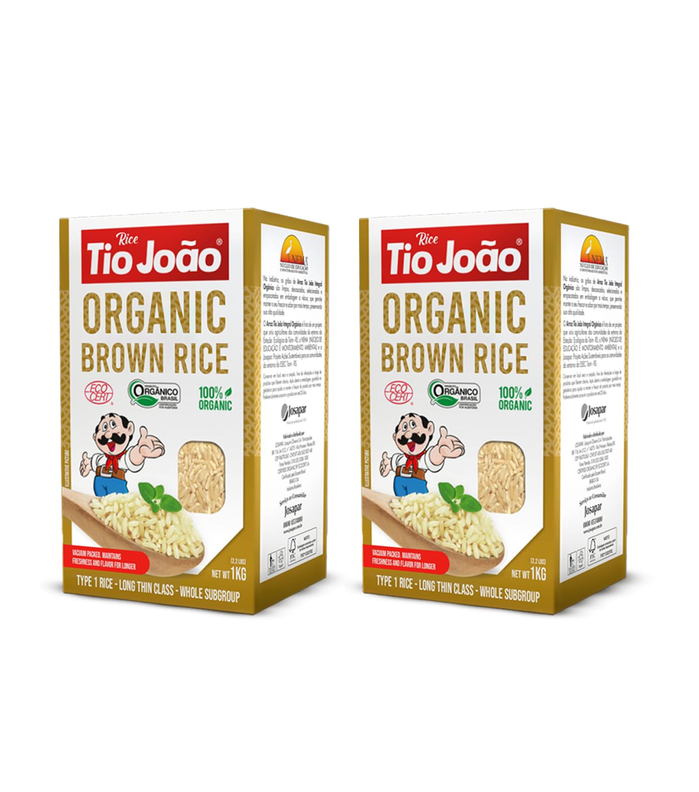 Amazon.com : TIO JOAO Organic Long Grain Brown Rice, Whole Grain ...