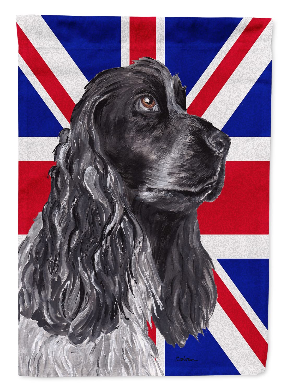 Drapeau Union Jack Cocker Spaniel Noir, cadeau idéal maître