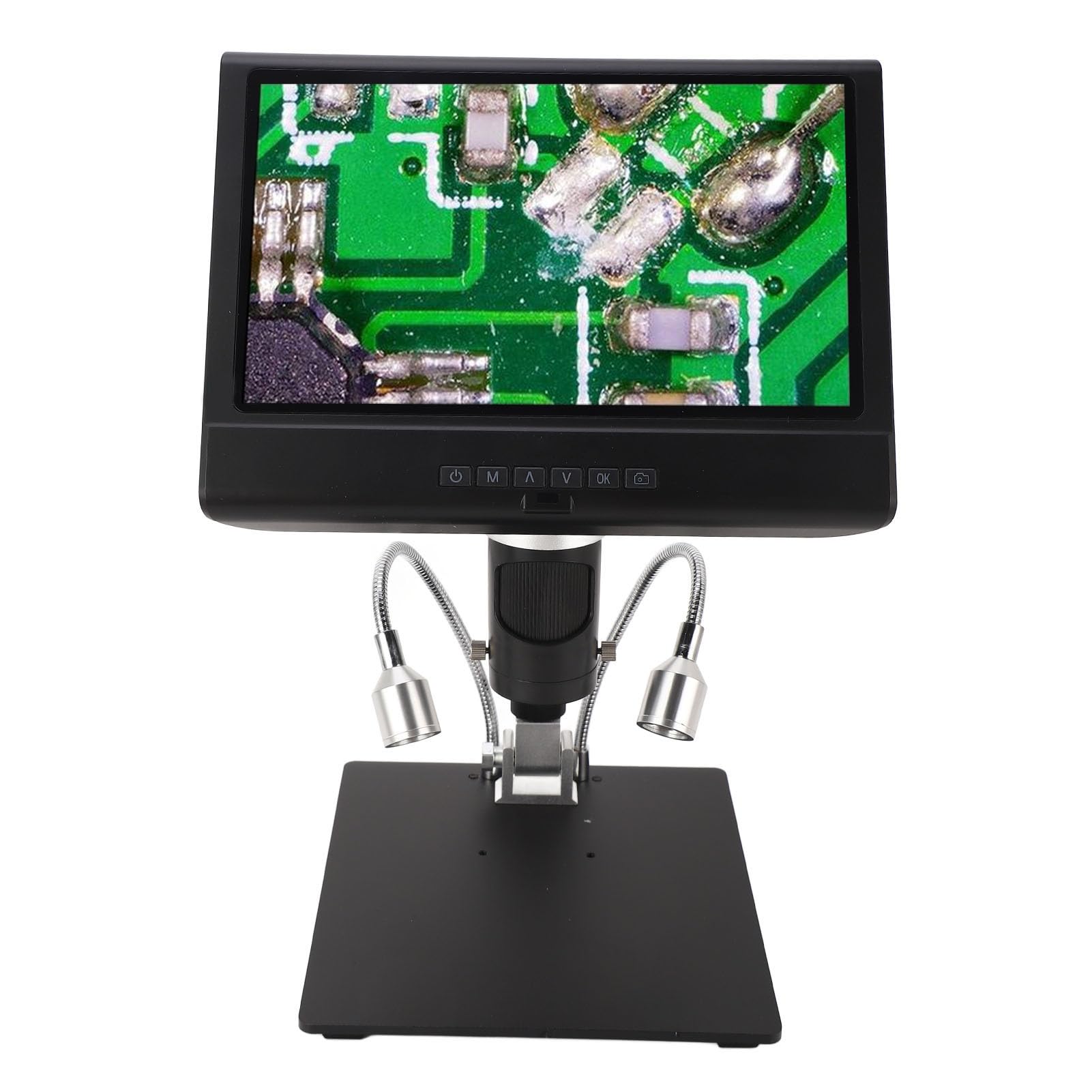 Microscopio Digital LCD de 10 Pulgadas, Diseño Sensible 1080P para Reparación de Electrónica SMD SMT con Base Metálica