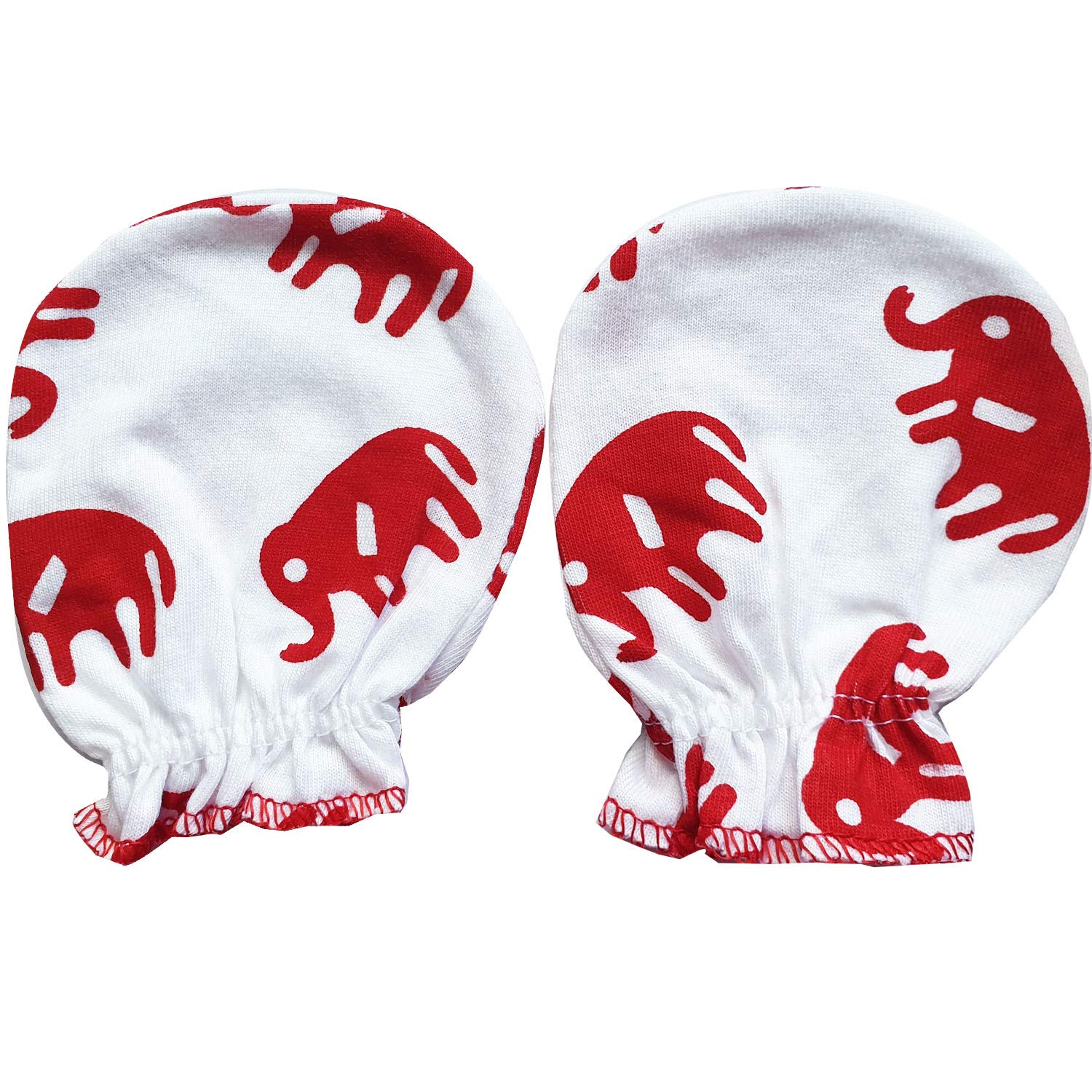 KIDEEZGUILD... Baby Girl's and Baby Boy's Infant Accessories Cotton Soft Cloth Printed Mitten Combo Pack of 6 (Multicolour; 0 to 3 Months) 1