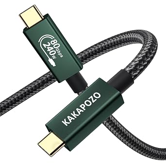 USB 4 Monitor Cable Compatible with Thunderbolt 5/4/3 Cable-5FT | 120Gbps Dynamic Data Transfer, 240W Fast Charging, 16K/Dual 8K/4K Video Display, Compatible with MacBook, iPhone 17/16, iPad