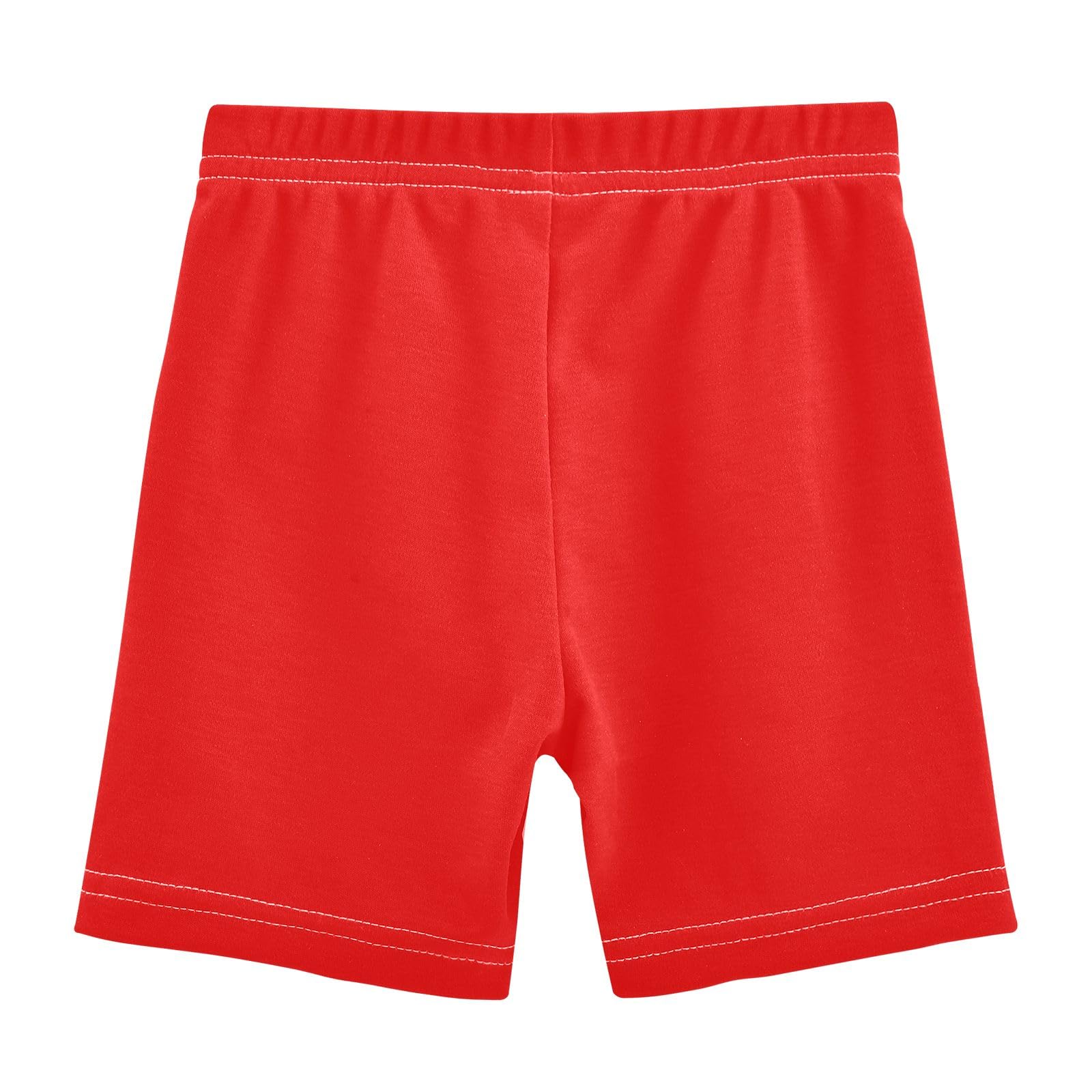 CHIFIGNO Strong Red Bike Shorts for Girls Cartwheel Shorts Breathable Under Dress Biker Short Size 6
