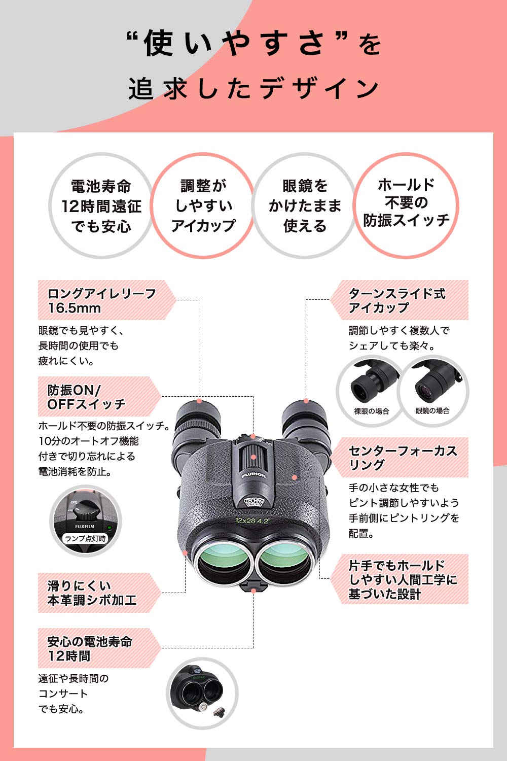 Amazon | 富士フイルム(FUJIFILM) 防振双眼鏡 FUJINON テクノスタビ 