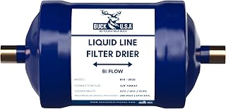 Buck Bi-Flow Refrigerant Liquid Line Filter Drier 3/8" ODF Sweat BFK-083S - Compatible with CFC, HCFC, HFC - Ideal for Heat Pump & Straight Cool Air Conditioners (1-5 Tons)