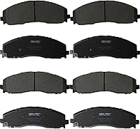 Vista 30 de Juego de pastillas de freno delanteras y traseras de 4 ruedas de repuesto de pastillas de freno de disco de cerámica para Nissan Pathfinder