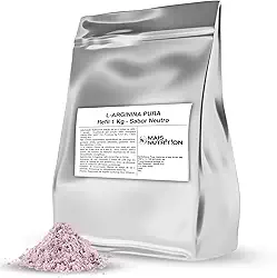 Mais Nutrition Arginina Em Pó 1kg Refil - Pré-Treino - Suplemento Alimentar Em Pó - Vegano - Sabor Neutro - Energia Para o Seu Exercício