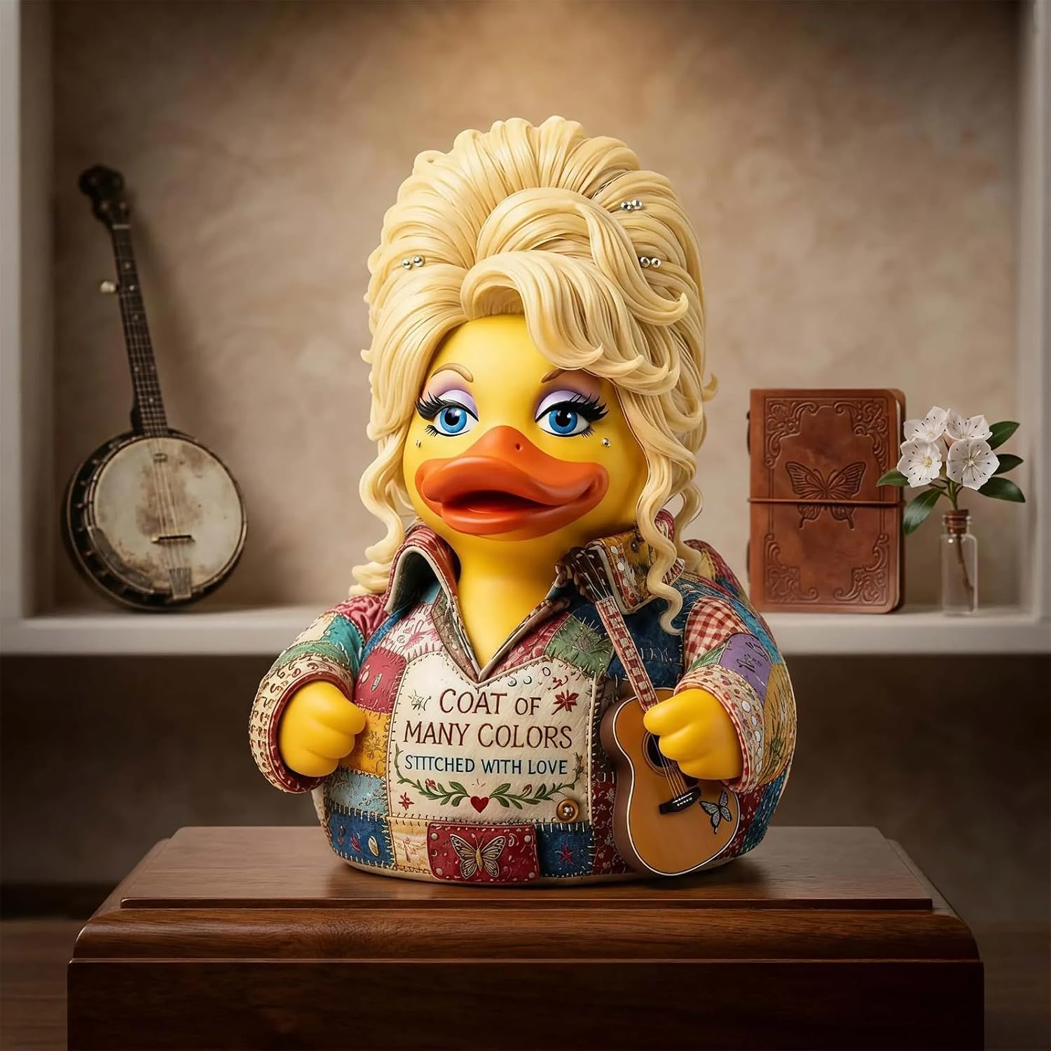 Parton Coat of Many Colors Memorial Duck, Musical Decor Figurines，4 PCS image 2