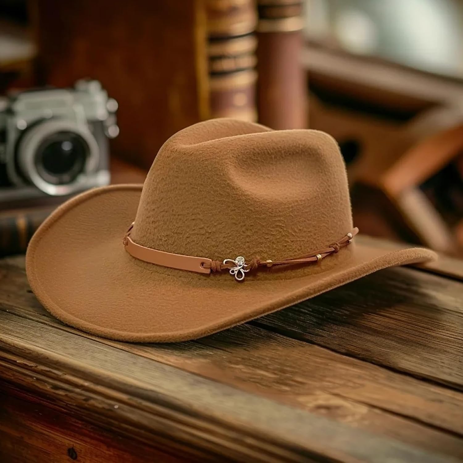 Cowboy Hat Bands for Men Women, Leather Hatbands Belt for Cowboy/Western/Fedora/Cowgirl Hats - Image 4