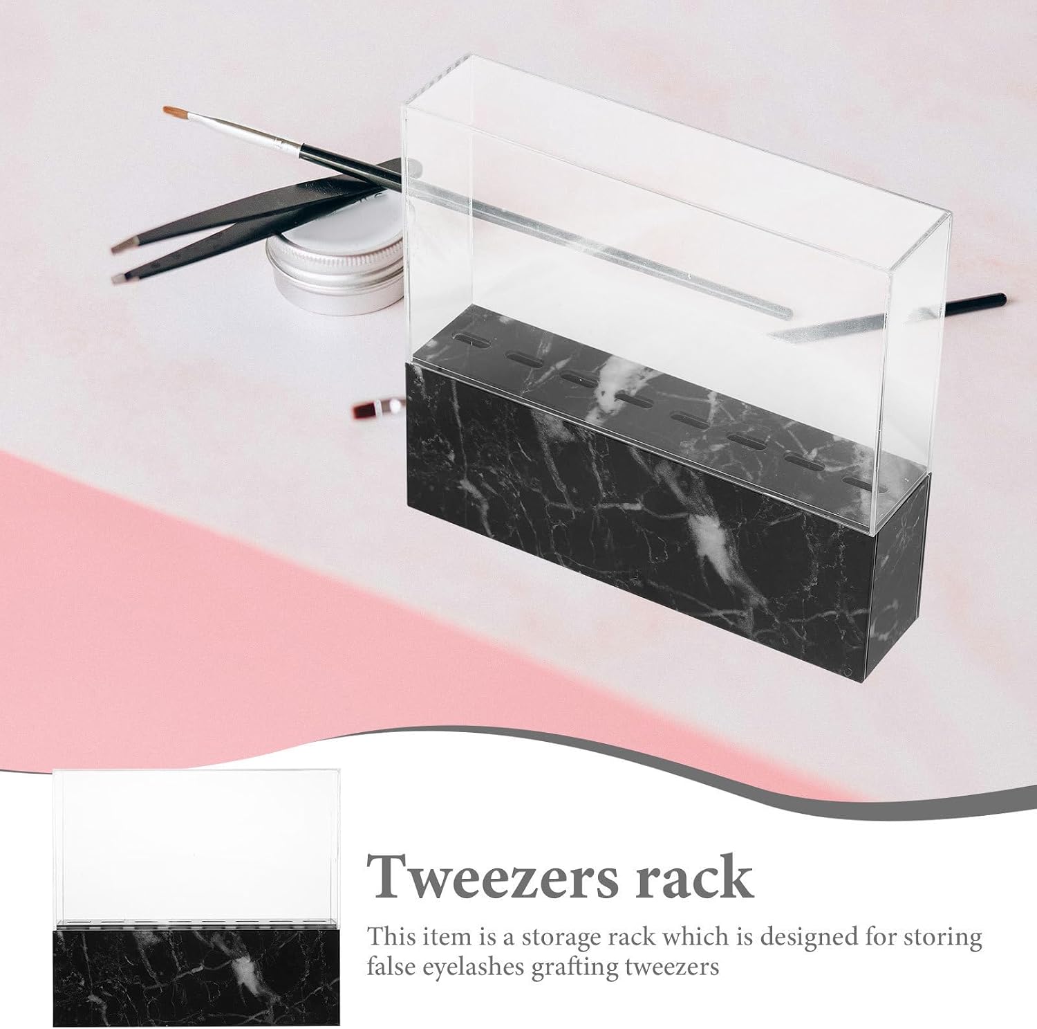 Acrylic Beauty Tweezers Rack Holder for Salon and Home Use image 3