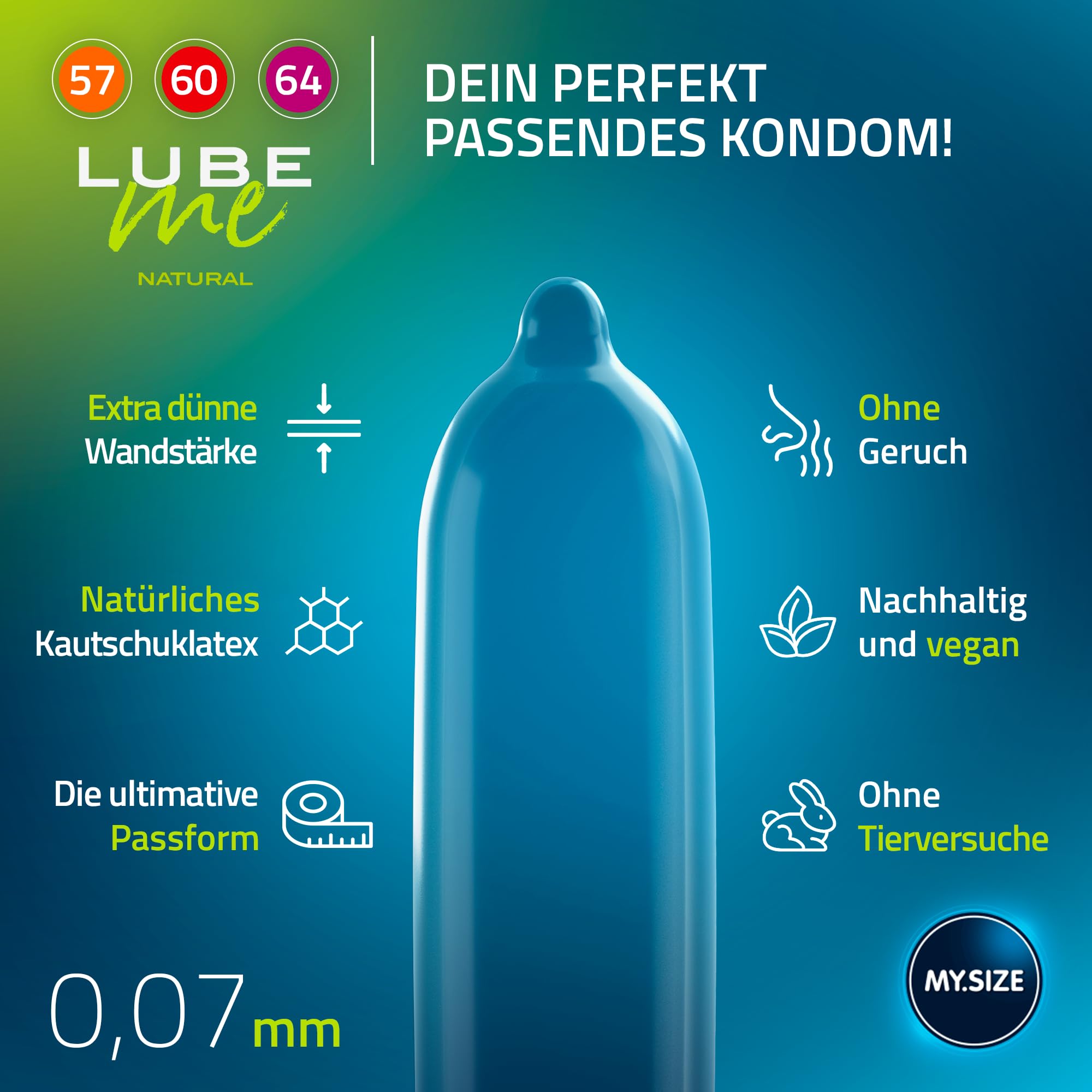 my size gleitgel My.Size PRO «Probierset L», hypoallergen, Maßkondome, 9 Stück (aus der  Kondomotheke® main image 1