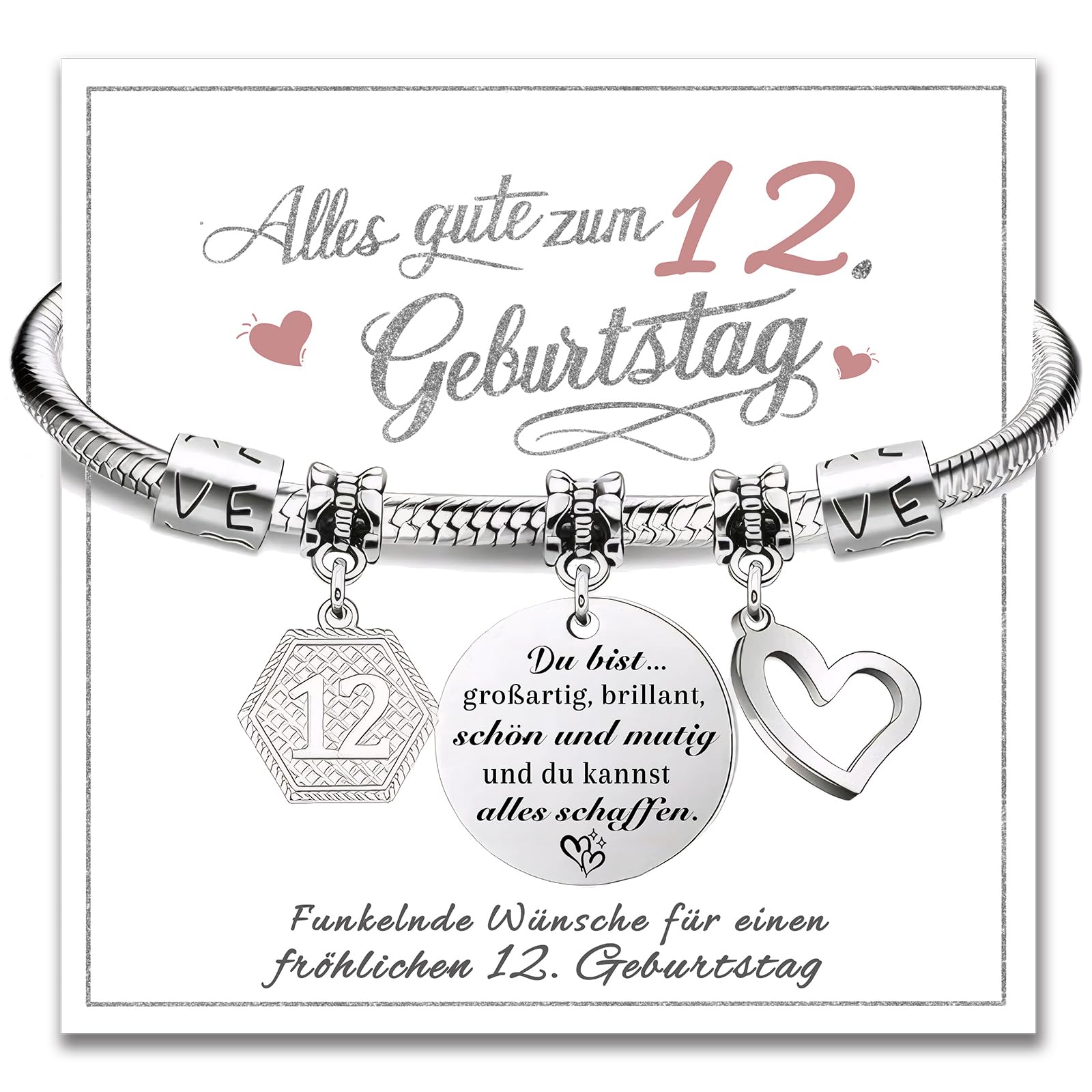Geschenk Geburtstag 10 11 12 13 14 15 16 17 18 Jahre Mädchen, Armband Geburtstagsgeschenk Geburtstag Mädchen Geschenke für 10 11 12 13 14 15 16 17 18 Jährige