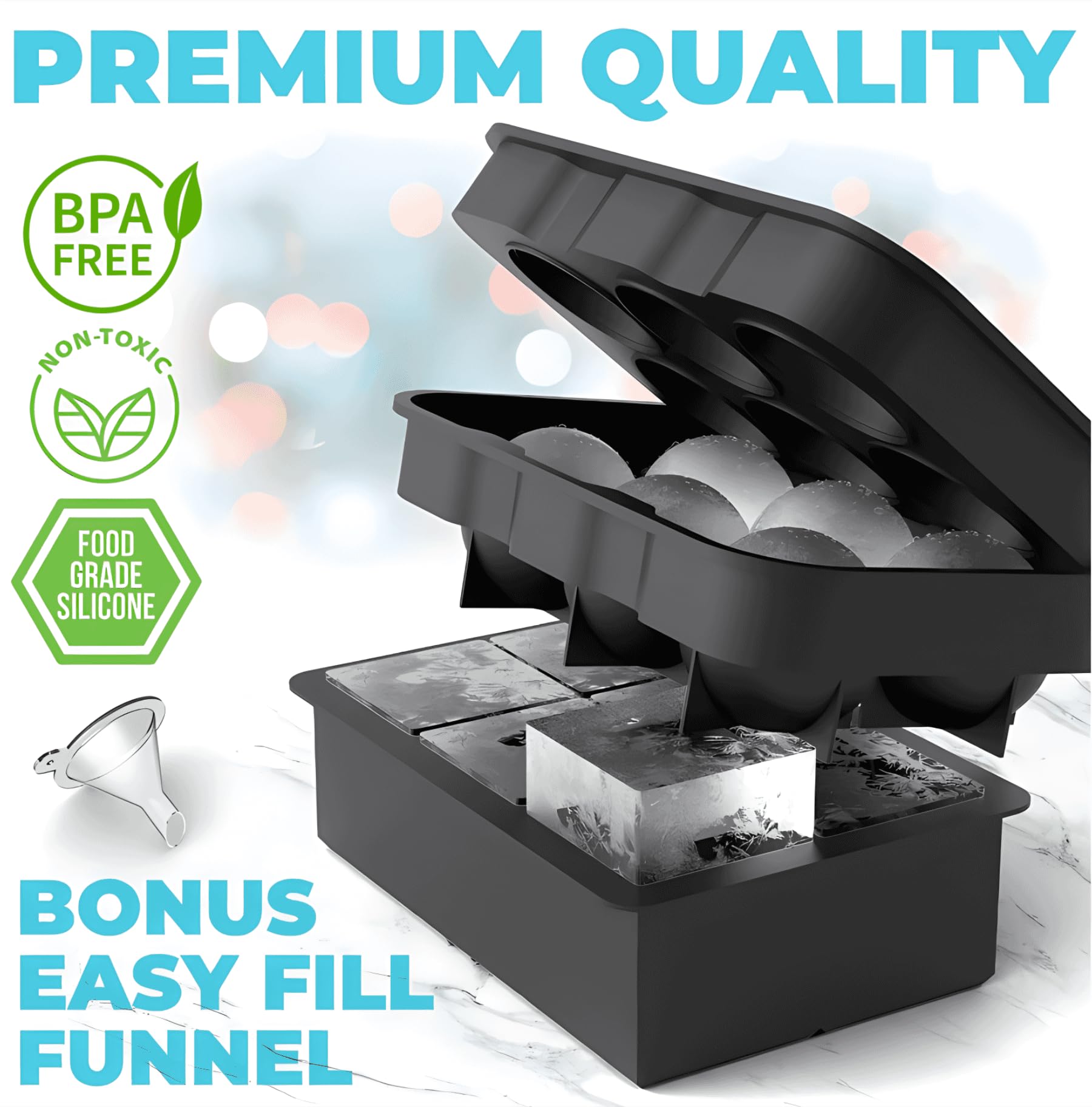 Ghiaccio Stapo, Vassoio Per Cubetti Di Ghiaccio Senza BPA A Doppio