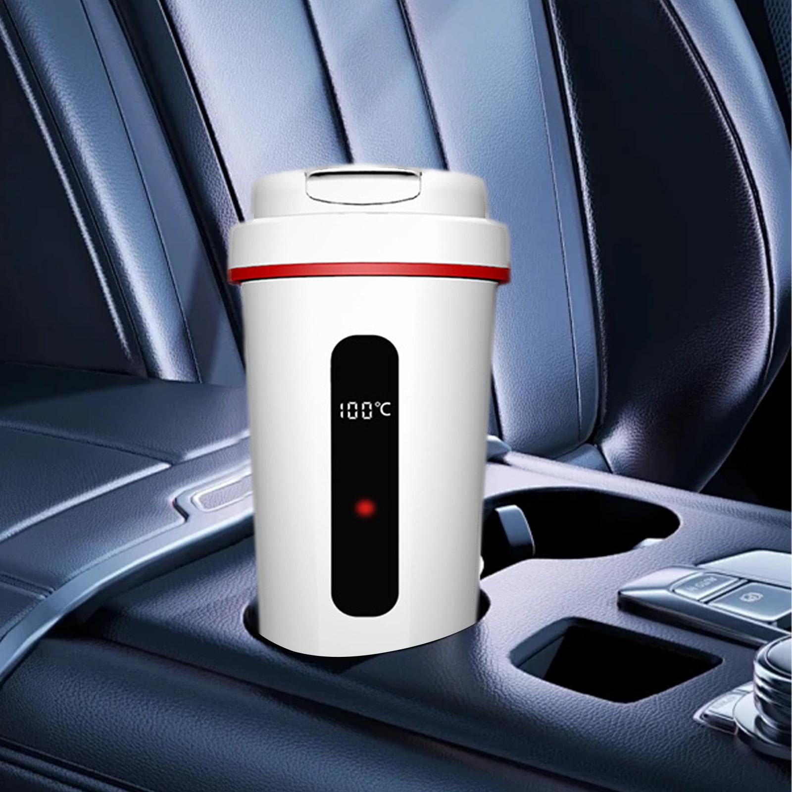 Hervidor de Agua eléctrico portátil para Coche, con Temperatura Ajustable y a Prueba de Fugas, Ideal para Viajes y té.