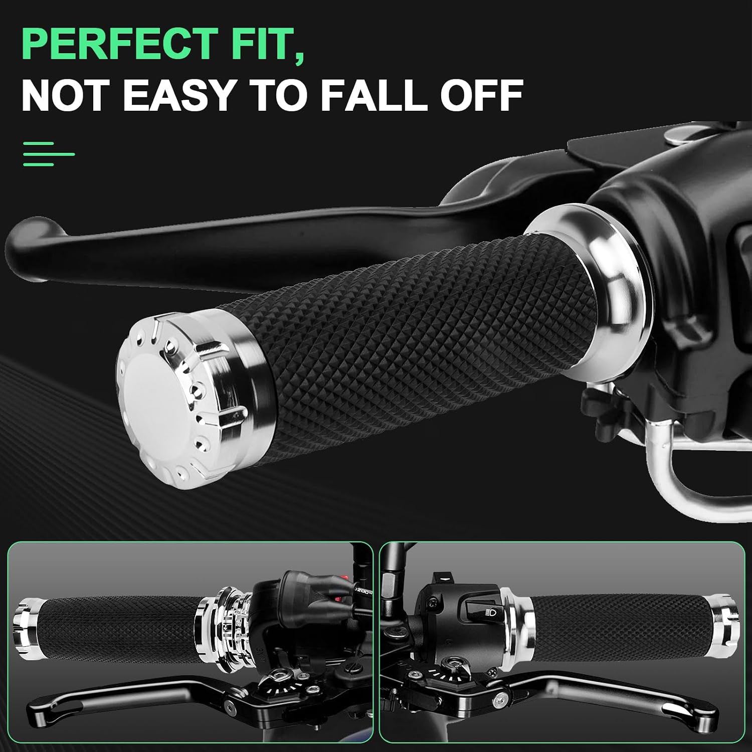 New Upgraded 1 Inch/25mm Motorcycle Handlebar Grips for Harley Touring Softail Dyna Sportster Street Glide Cruisers Choppers