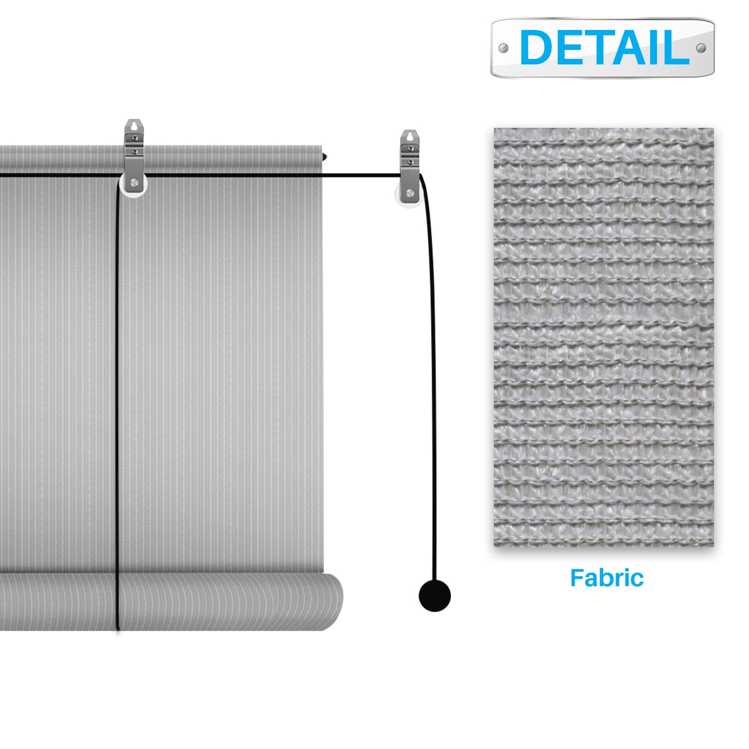 Patio Paradise Roll up Shades Roller Shade 6'Wx6'H Outdoor Shade Blind