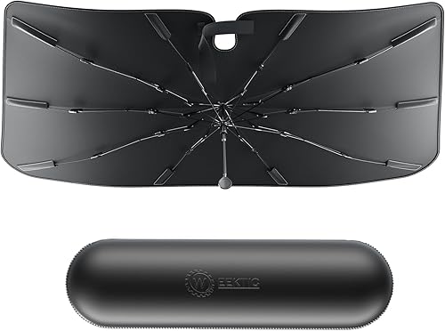 Parasol personalizado para parabrisas weektic Modelo 3/Modelo Y 2018-2026, revestimiento plateado de titanio resistente, protección solar y térmica,