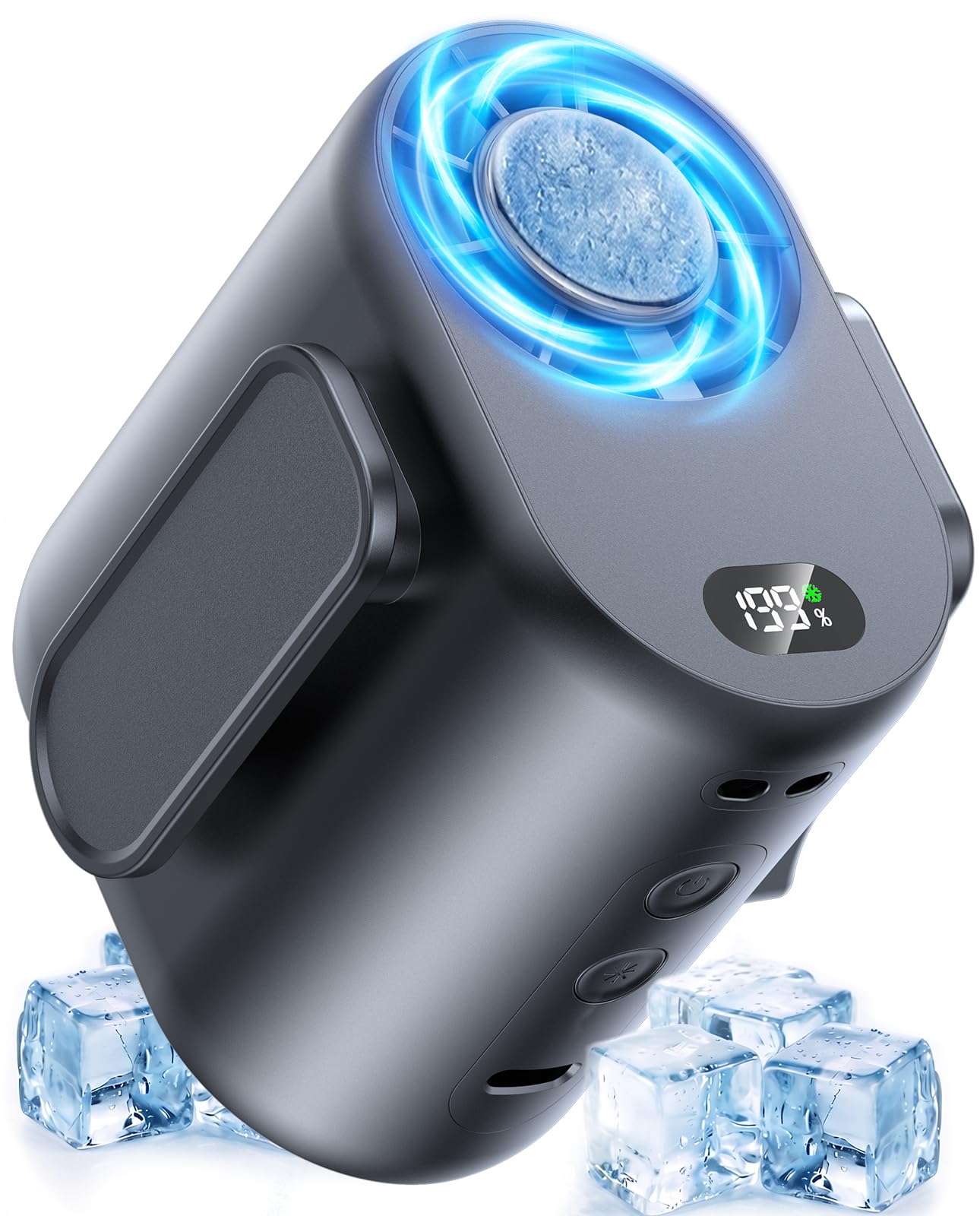 腰掛け扇風機 超高速暴風【業界最新型冷却プレート付き・-30℃瞬間冷却・10000mAh大容量】ベルトファン 1台多役 傘取り付け/首掛け