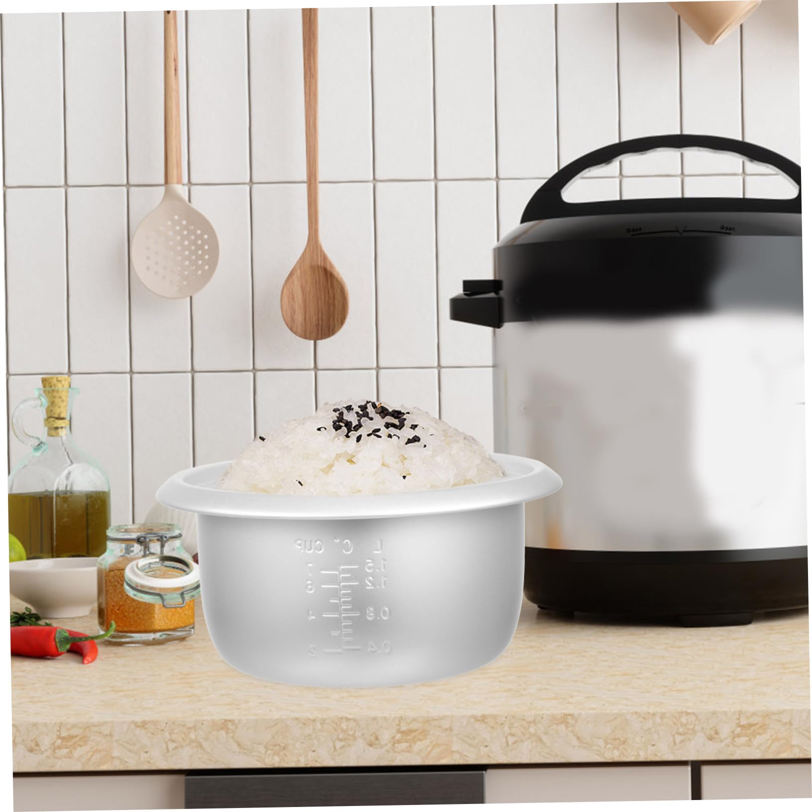 Pot Intérieur 3l en Alliage D'aluminium pour Cuiseur à Riz Facile à Remplacer Accessoire de Cuisinière Design Convivial Cuisine et Hôtels