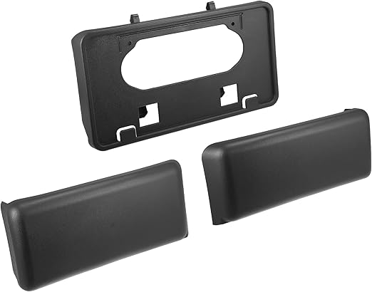 X AUTOHAUX 1 Set for Ford F-150 2009-2014 Front Left Right Bumper Guards Insert Pads Cap License Plate Frame Bracket 9L3Z17E810B 9L3Z17A385A