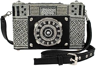 Mary Frances Picture That Beaded Crossbody Handbag, Black