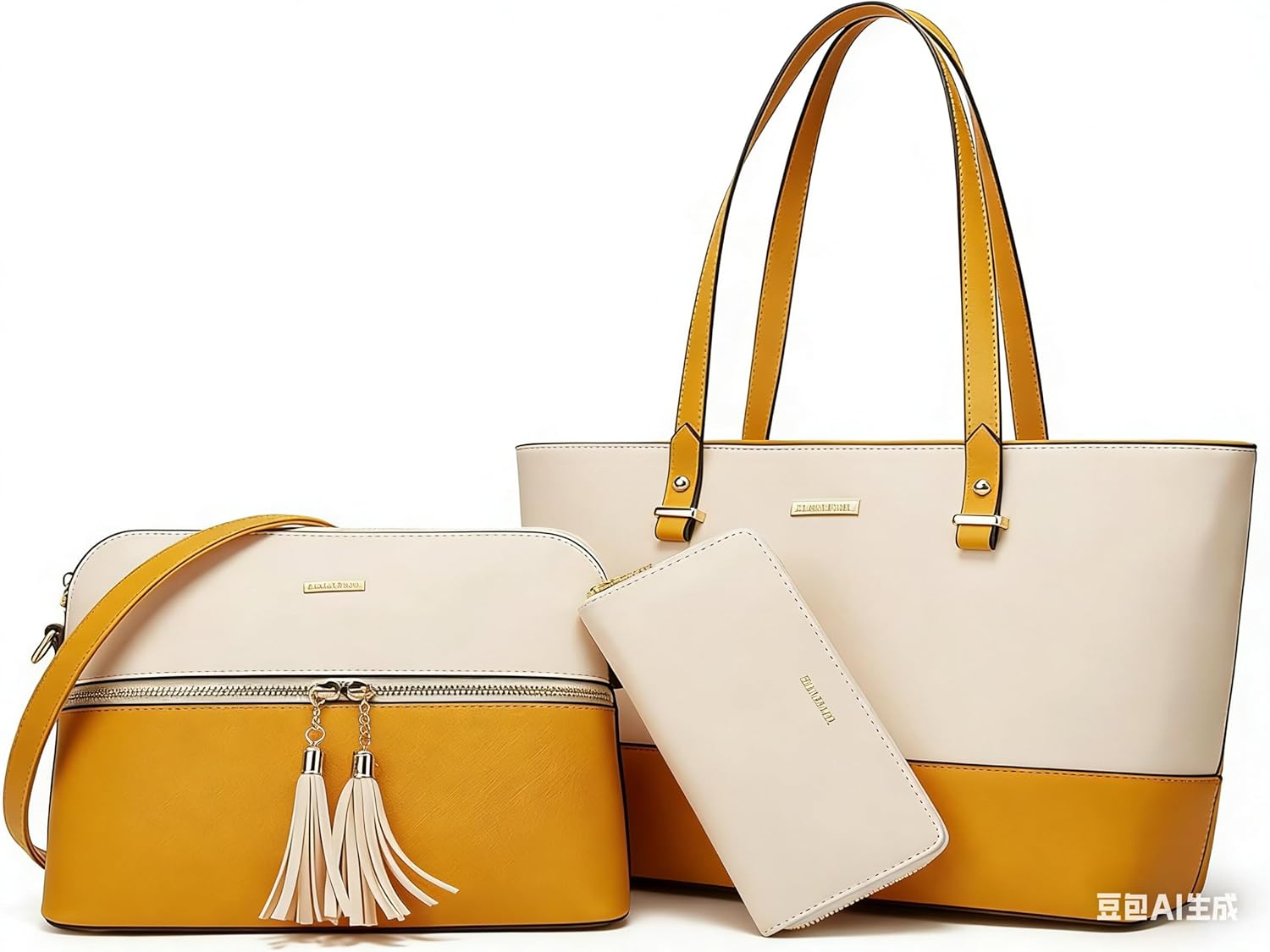 Women Fashion Handbags Wallet Tote Bag Shoulder Bag Top Handle Satchel Purse Set 4pcs