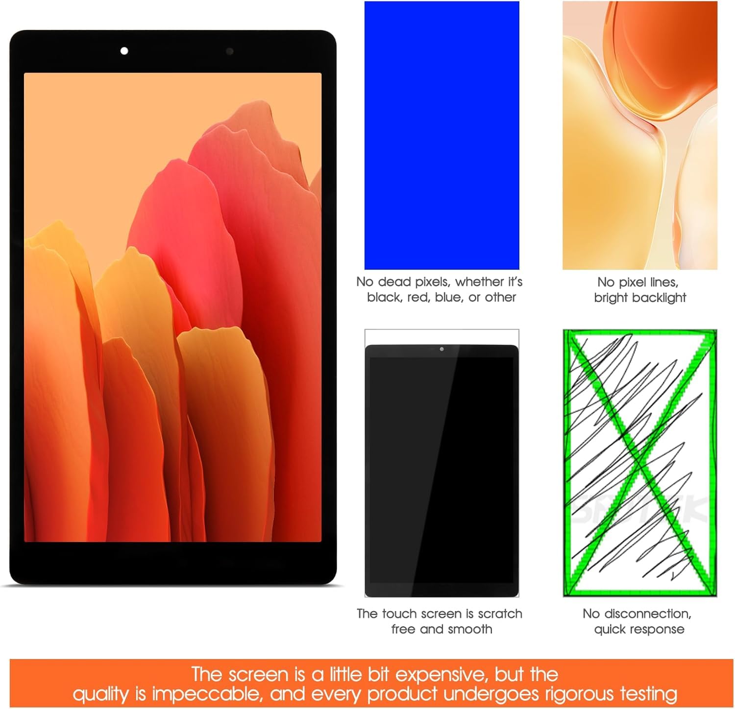 Display LCD per Samsung Tab A 8.0 2019 Schermo LCD per Galaxy Tab A 8.0 2019 SM-T295 SM-T290 8,7" Schermo di Ricambio Digitalizer Touch Screen Assembly con Strumenti, Nero