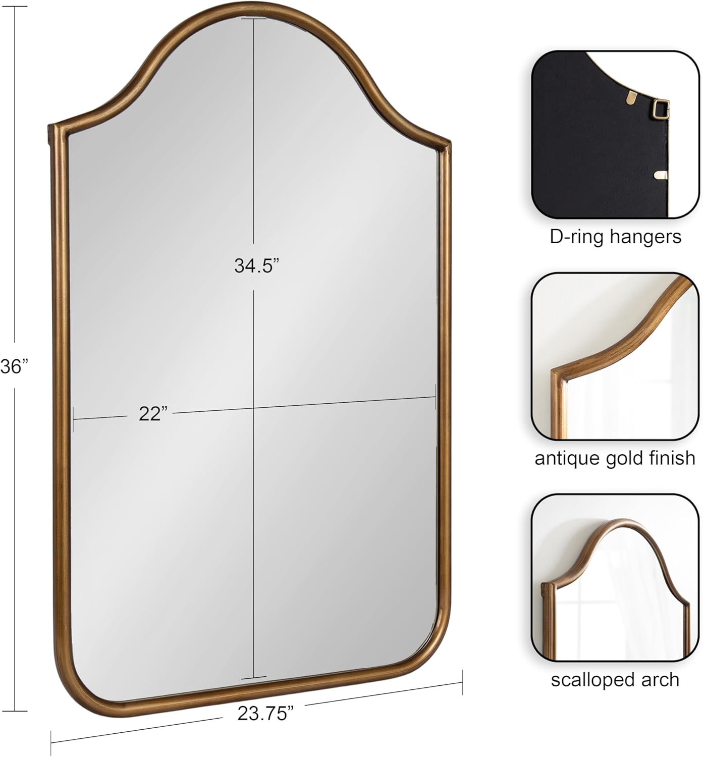 Fellows Framed Arch Wall Mirror