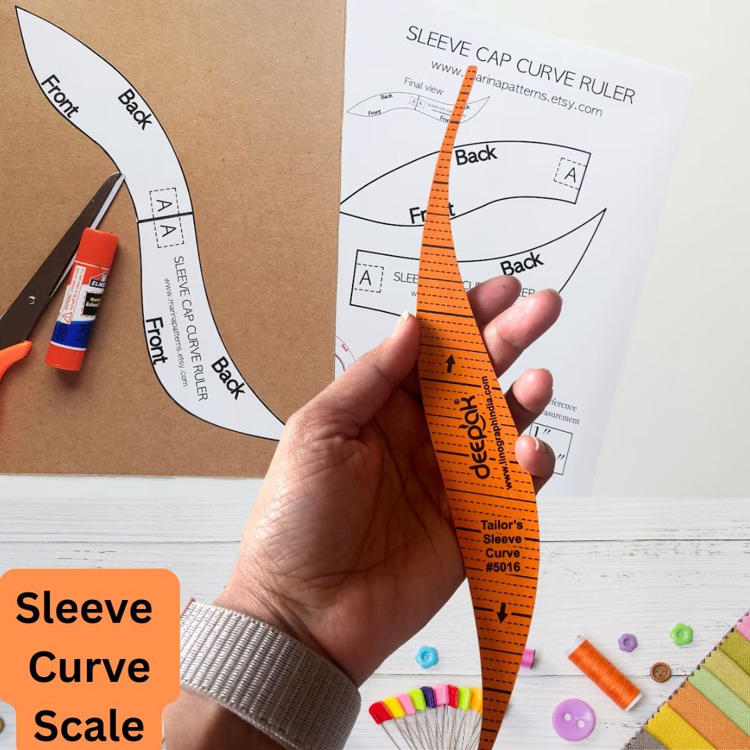 Artonezt Drawing Tailor Ruler Measure for Sewing Dressmaking Pattern Design DIY Clothing Easy for Beginner Sewing Drafting Ruler Professional Fashion Design Tools Pattern Templates Set of 3 3