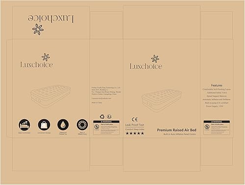 Miniatura 12 de Colchón inflable con bomba incorporada, colchón de aire para campamento, inflado rápido, colchón inflado, cama de aire, portátil, elevada, cama de