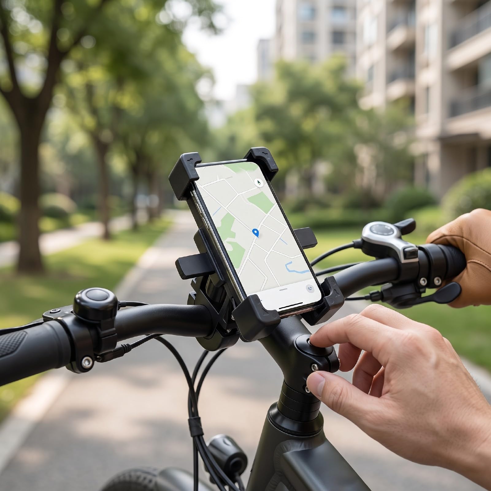 Shkalacar Supporto per Telefono per Moto Automatico (Tipo di manubrio,