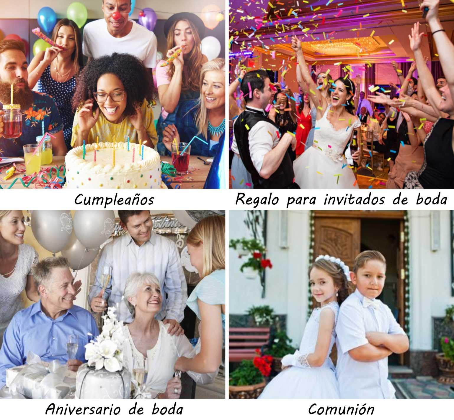 Boligrafos metálico personalizados - Pack de 50 - Perfecto como regalo personalizado para los invitados en bodas, comuniones y cumpleaños, o como bolígrafo promocional. (Blanco)