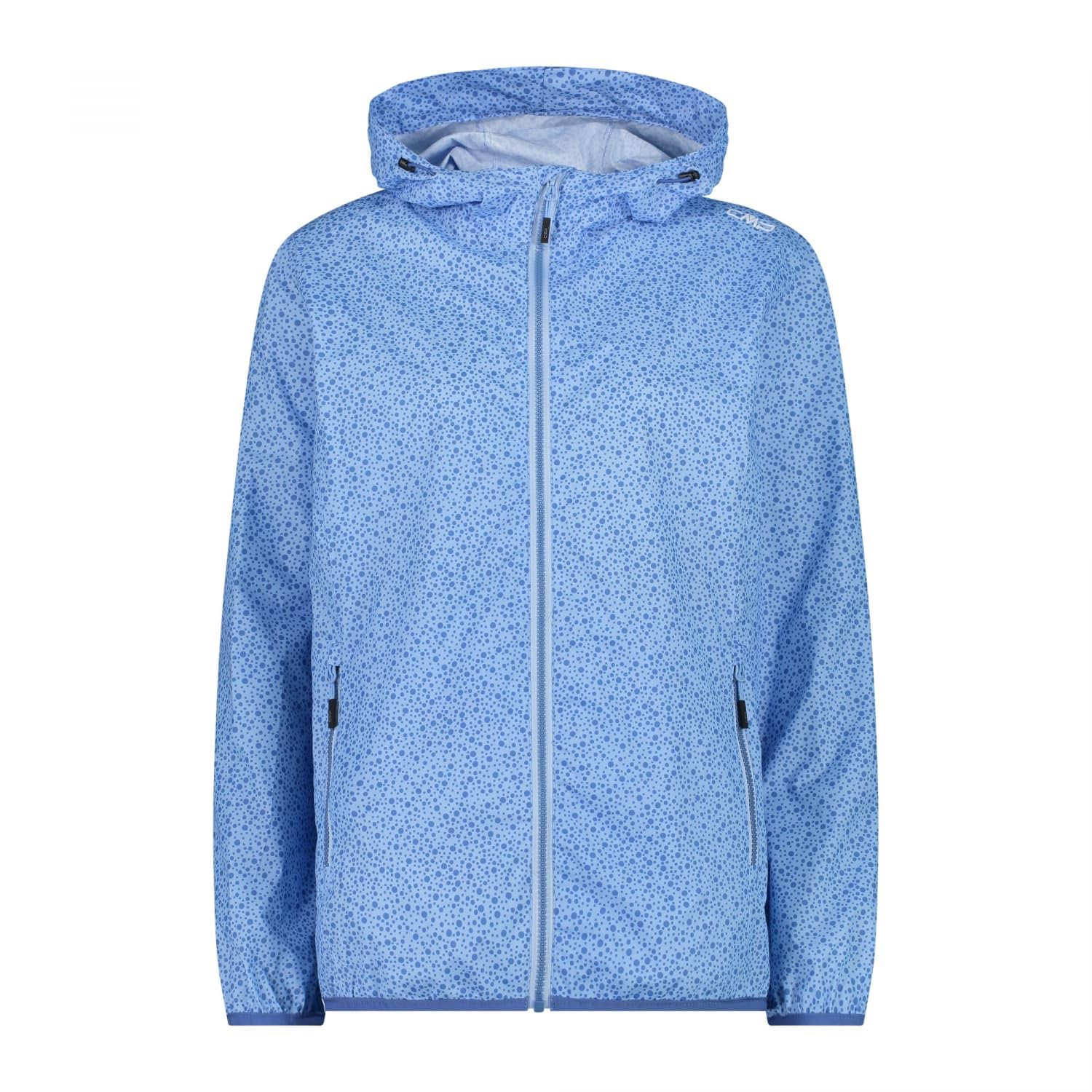 CMP WOMENS JACKET RAIN FIX HOOD, SKY, XXS