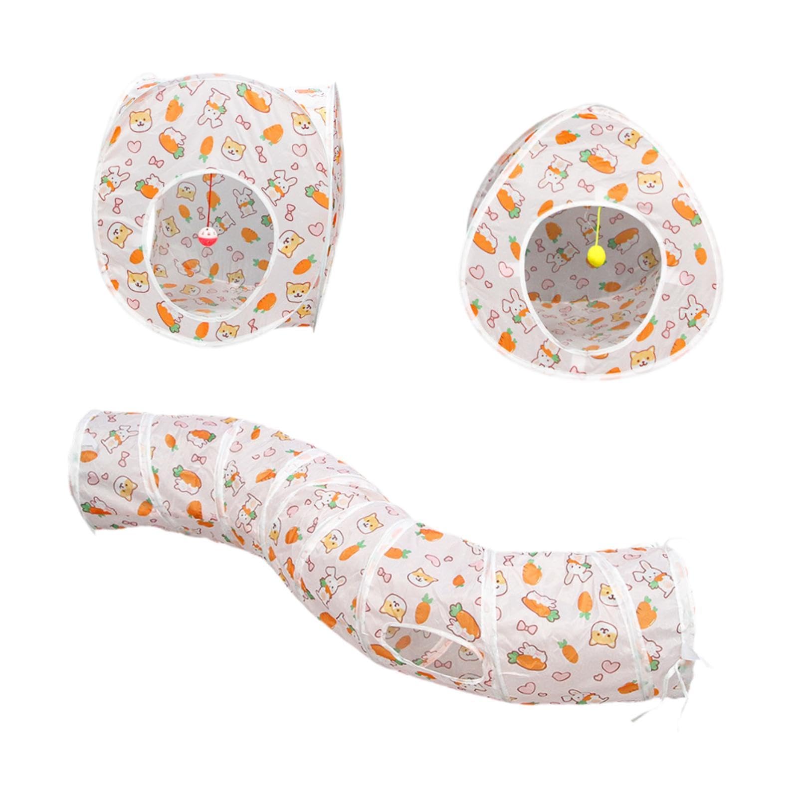 Túnel plegable ligero para gatos que transforma el salón en zona de juego segura