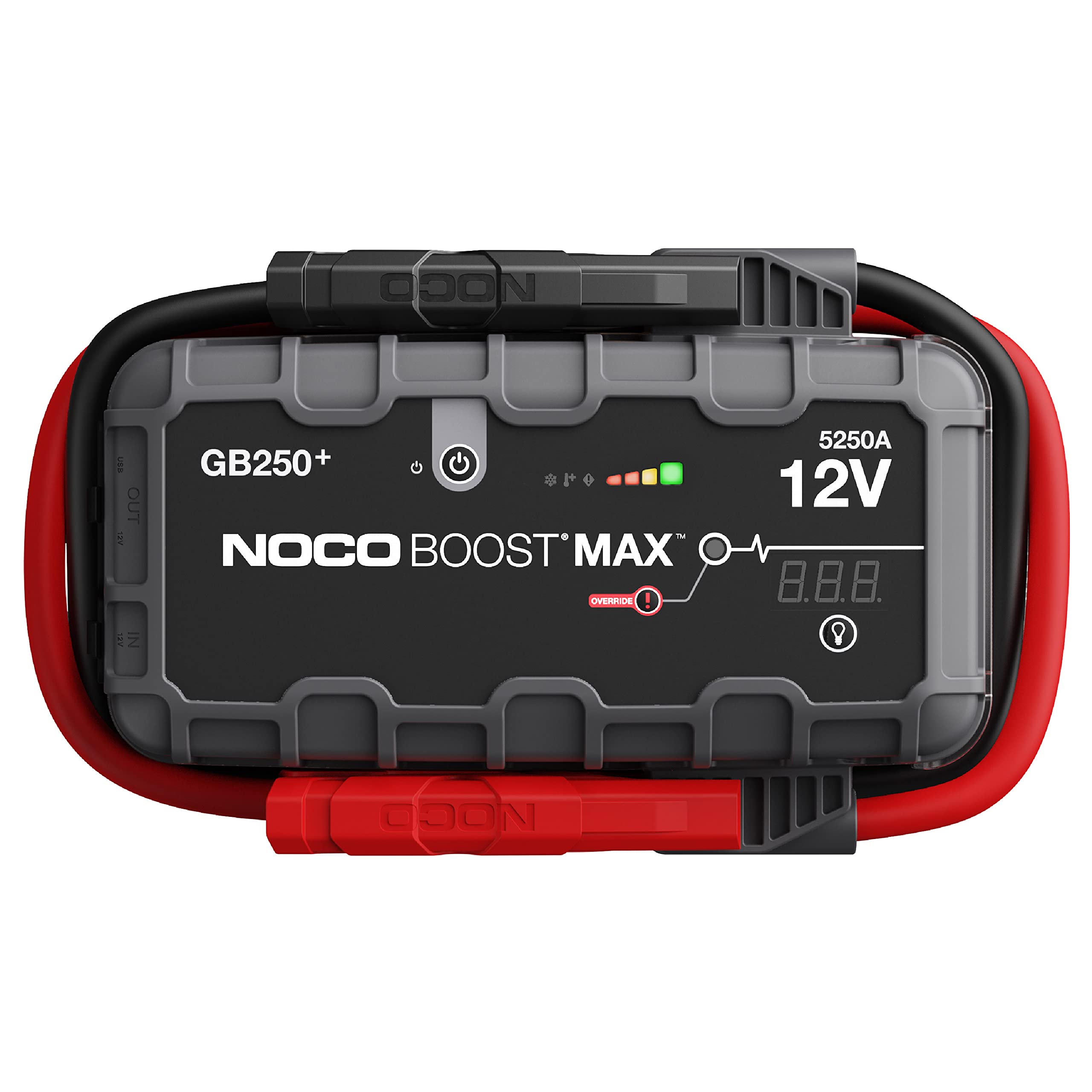 NOCO Boost Max GB250 12V 5250A UltraSafe Booster Batterie, Lithium Jump Starter, Câbles de Démarrage et de Démarrage de Batterie Portables pour Moteurs Essence et Diesel Jusqu'à 16-litres