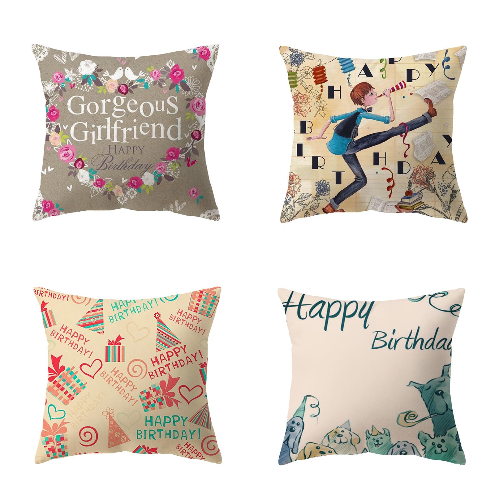 IFMDA Birthday Decorative Pillowcase