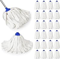 Vista 8 de Tanlade 6 Pcs Mop Head Replacement for 0.8 Inch Diameter Mop Handle Blue Microfiber Cloth Refill Washable Refill Reusable Floor Cleaning Compatible