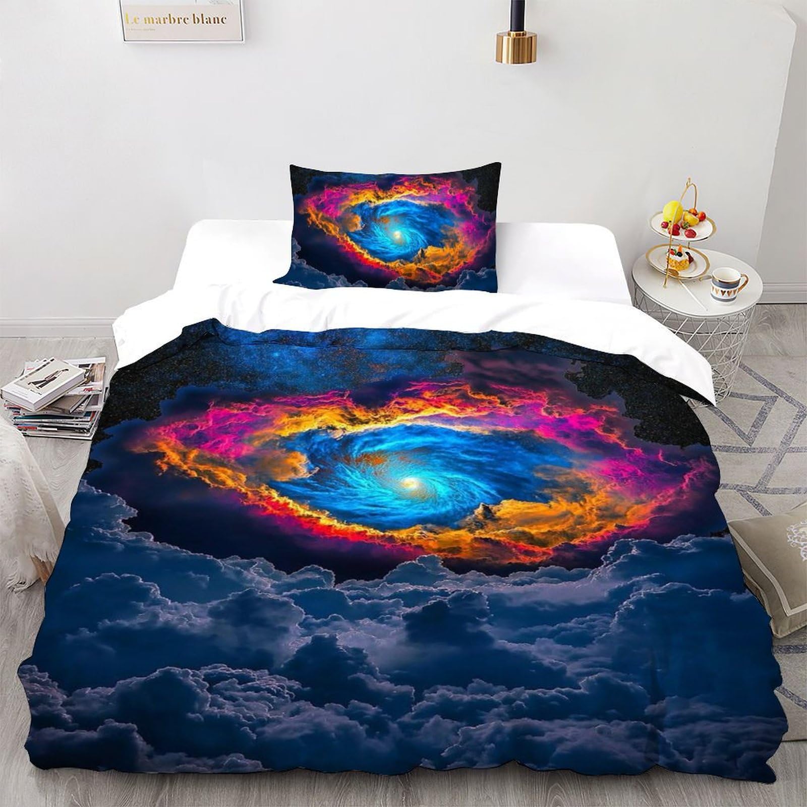 Housse de couette imprimé 3D univers mystérieux pour remplacer le linge de lit de votre garçon
