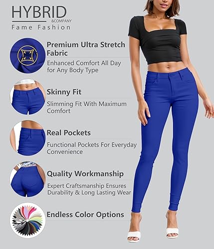 Miniatura 2 de Hybrid & Company - Pantalones ultraelásticos para mujer, cómodos y ajustados, para el trabajo y ocasiones informales