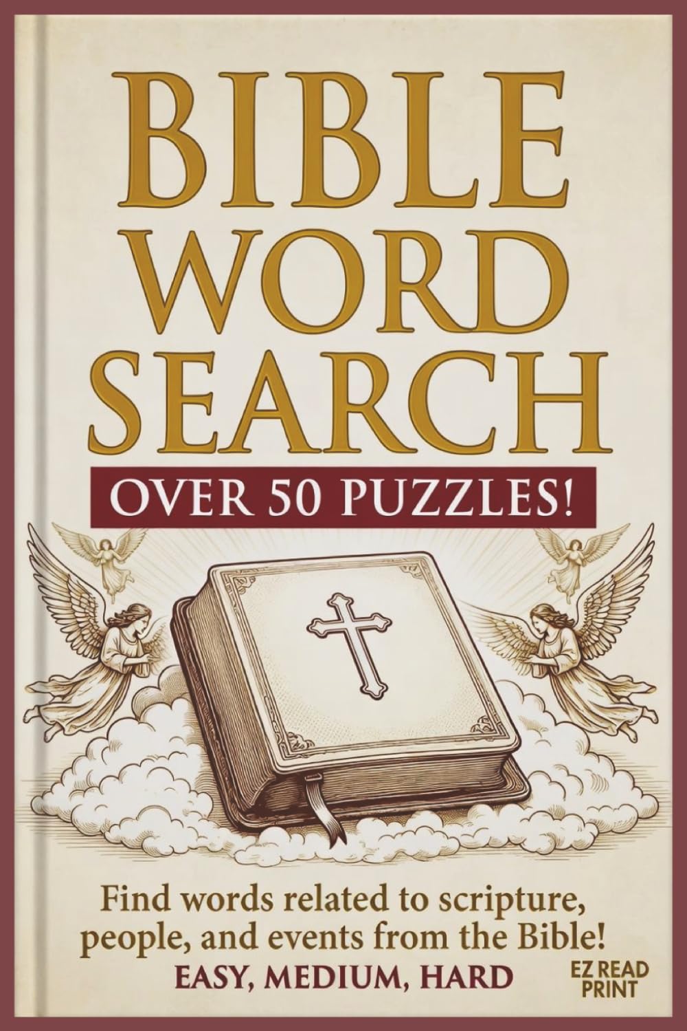 Bible Word Search: Word Searches With Easy to Read Print About the Bible, Psalms, Scripture, and More | 6x9 inches, 110 pages | 50+ Puzzles … Gift for Vacations, Holidays, and Free Times