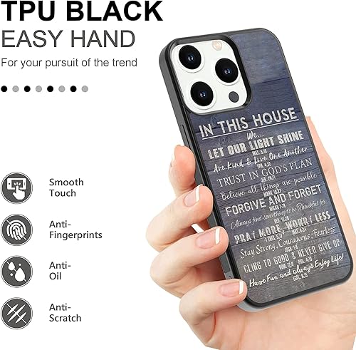 Miniatura 4 de Funda inspiradora de la Biblia cristiana con versículos de la Biblia, reglas familiares, para iPhone 15, 14, 13, 12, 11 Pro Max, XR, Samsung Galaxy