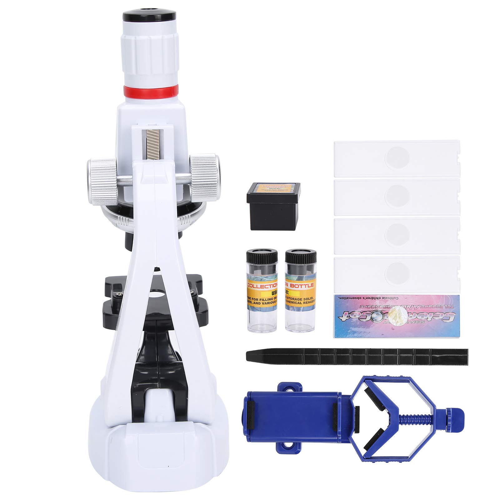 Children's Microscope Set with Mobile Phone Holder Simulation High Definition 1200X